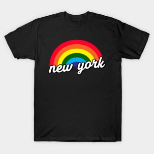 New York NYC Gay Pride Rainbow LGBT Flag T-Shirt
